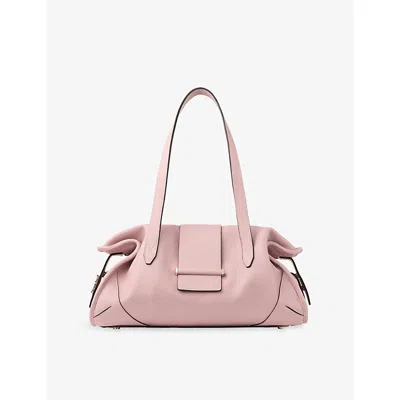 Jimmy Choo Womens Rose/shiny Gold Bar Holdall Medium Leather Shoulder Bag