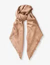Jimmy Choo Womens S440 Ballet Pink Emani Brand-print Silk-blend Scarf In S440 Ballet Pink