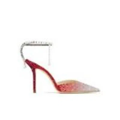 Jimmy Choo Womens Saeda 85mm Silver/red Pump Heels In Multi
