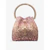 Jimmy Choo Womens Silky Blush Mix/gold Bon Bon Satin Top-handle Bag