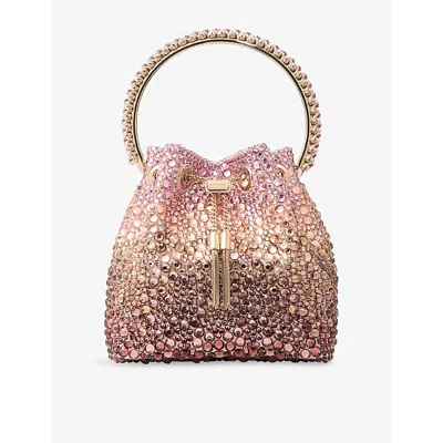 Jimmy Choo Womens Silky Blush Mix/gold Bon Bon Satin Top-handle Bag