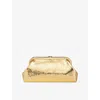 Jimmy Choo Womens Gold/light Gold Skylar Leather Clutch