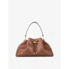 Jimmy Choo Womens  Bon Bon Leather Bucket Bag In Tan/ecru/gold