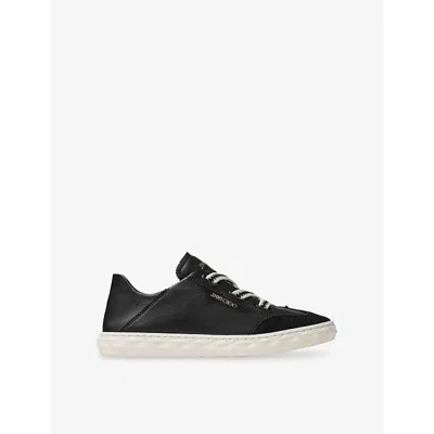 Jimmy Choo Womens V Black Mix Diamond Light Flex Leather Low-top Trainers Eur 38/5 Uk