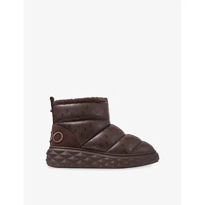 JIMMY CHOO WOMENS JIMMY CHOO XAN PADDED LEATHER ANKLE BOOTS