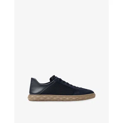 Jimmy Choo Womens V Midnight Mix Diamond Flex Panelled Leather Trainers Eur 40.5 / 6.5 Uk In Multi