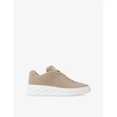 Jimmy Choo Womens V Stone Diamond Maxi Suede Low-top Trainers