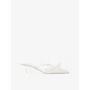 Jimmy Choo 50mm Sana Pearl-embellished Pointed-toe Mules In White