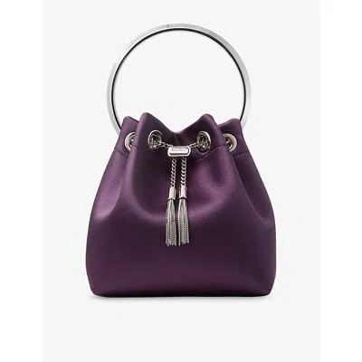 Jimmy Choo Womens Winter Bloom/silver Bon Bon Satin Handbag