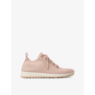 Jimmy Choo Veles Knitted Glitter Sneakers In Pink