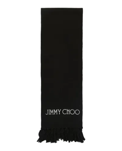 Jimmy Choo Wool Logo Printed Scarf