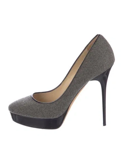 Pre-owned Jimmy Choo Wool Pumps In Gray