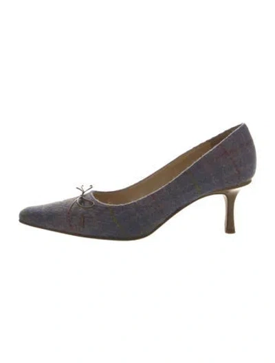 Pre-owned Jimmy Choo Wool Tweed Pattern Pumps In Multicolor
