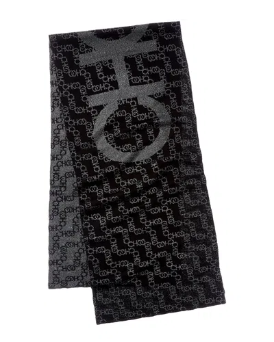 Jimmy Choo Wool-blend Scarf In Black