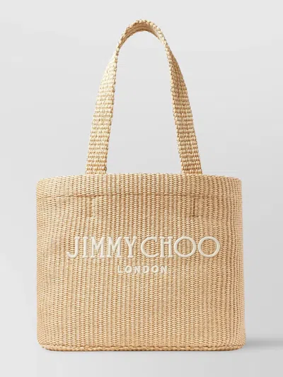 Jimmy Choo Woven Texture Tote Bag East-west