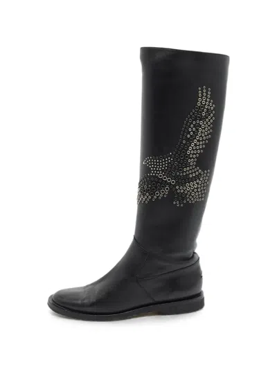 Pre-owned Jimmy Choo Wylie Boots In Black