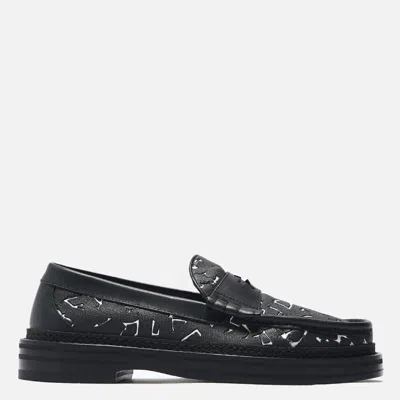 Jimmy Choo X Eric Haze Ezra Artwork Canvas Loafers In Blue