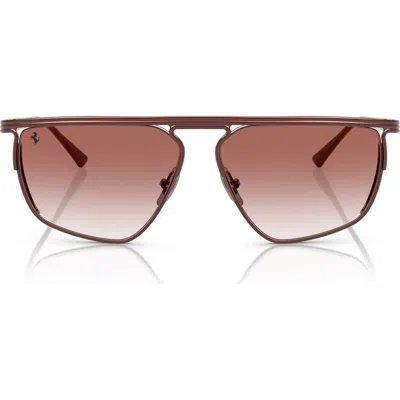 Jimmy Choo X Ferrari 59mm Gradient Aviator Sunglasses In Burgundy