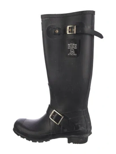 Pre-owned Jimmy Choo X Hunter Rubber Rain Boots In Black