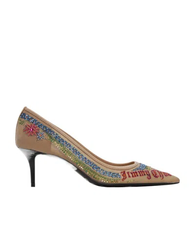 Jimmy Choo X Jean Paul Gaultier Embellished Mesh Pumps In Multicoloured