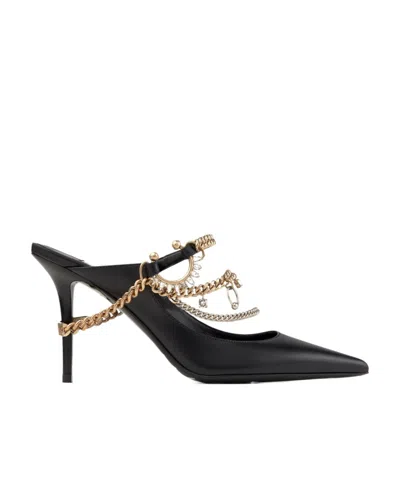 Jimmy Choo X Jean Paul Gaultier Bing Pointed Hallow Heels In Black