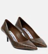 Jimmy Choo X Jean Paul Gaultier Tattoo Leather Pumps In Brown