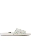Jimmy Choo X Malbon Graphic-print Slides In White