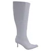 Jimmy Choo X Marine Serre Half Moon Print Knee-high Boots In White Leather In White