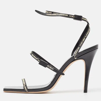 Jimmy Choo X Off-white Black Leather Jane Sandals