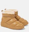 Jimmy Choo 30mm Xan Shearling Snow Boots In Brown