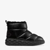 Jimmy Choo Xan Shearling-lined Quilted Logo-embossed Leather Boots In V Black Mix
