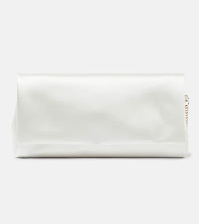 Jimmy Choo Xandra Small Embellished Satin Clutch In Brown