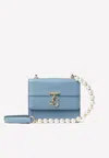 Jimmy Choo Leather Varenne Shoulder Bag In Blue