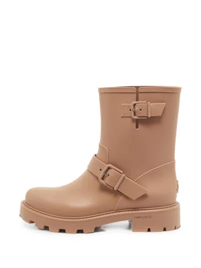 Pre-owned Jimmy Choo Yael Ankle Boots In Brown