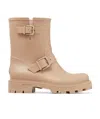 Jimmy Choo Yael Flat Rain Boots In Brown