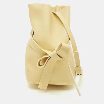 Pre-owned Jimmy Choo Yellow Leather Eve Bucket Bag