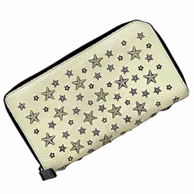 Pre-owned Jimmy Choo Yellow Leather Long Wallet (bi-fold) () In Multi