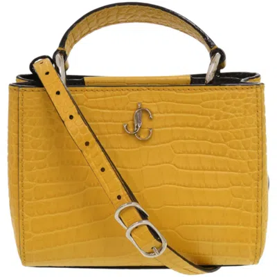 Pre-owned Jimmy Choo Yellow Patent Leather Handbag () In Multi