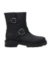 Jimmy Choo Youth Ii Buckled Shearling-lined Leather Ankle Boots In Black