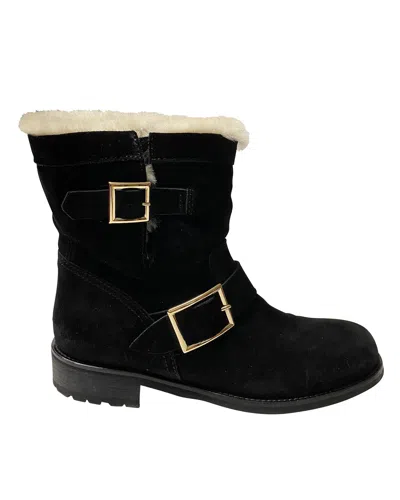 Jimmy Choo Youth Ii Boots In Black Suede In Multi