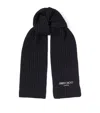 Jimmy Choo Yukiko Virgin Wool Scarf In Black