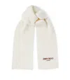 Jimmy Choo Yukiko Virgin Wool Scarf In White