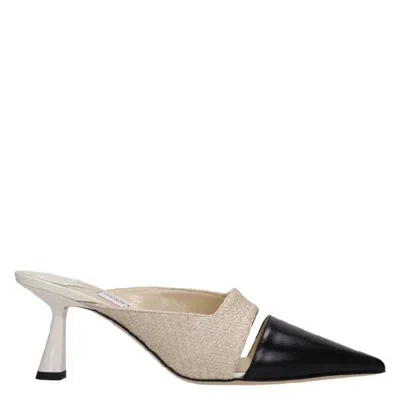 Jimmy Choo Zalea 65 Raffia And Leather Pumps In Black