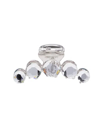Jimmy Choo Zamac Claw Hair Clip In Metallic