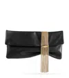 Jimmy Choo Clutch Zendra In Pelle Nera Donna In Black