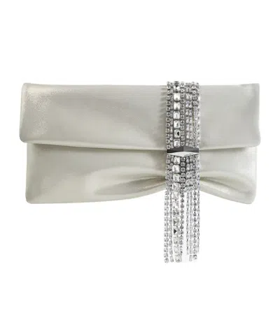 Jimmy Choo Zandra Chain Clutch In Gray