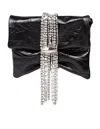 Jimmy Choo Zandra Clutch Bag In Black Metallic Leather In Multi