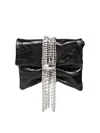 Jimmy Choo Zandra Clutch Bag In Metallic Leather In Black