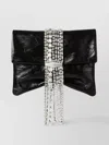Jimmy Choo Zandra Leather Bow Shoulder Bag In Black