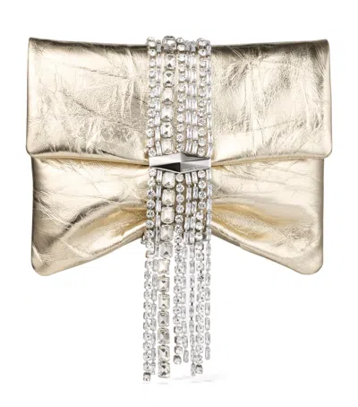 JIMMY CHOO ZANDRA LEATHER EMBELLISHED SHOULDER BAG